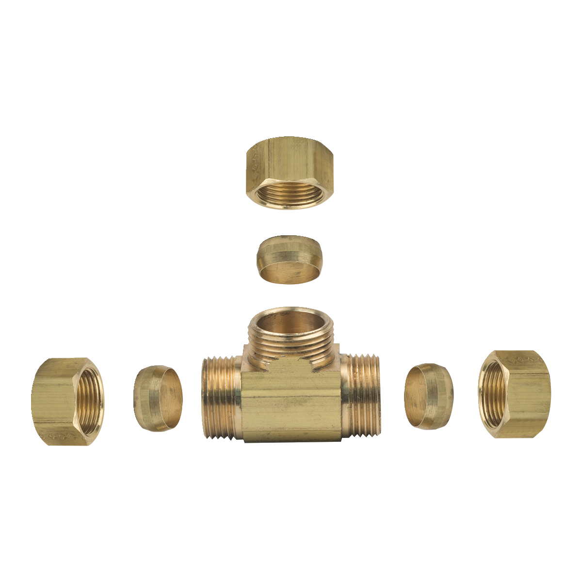5/8 in. O.D. Tube, All 3 Ends BrassCraft